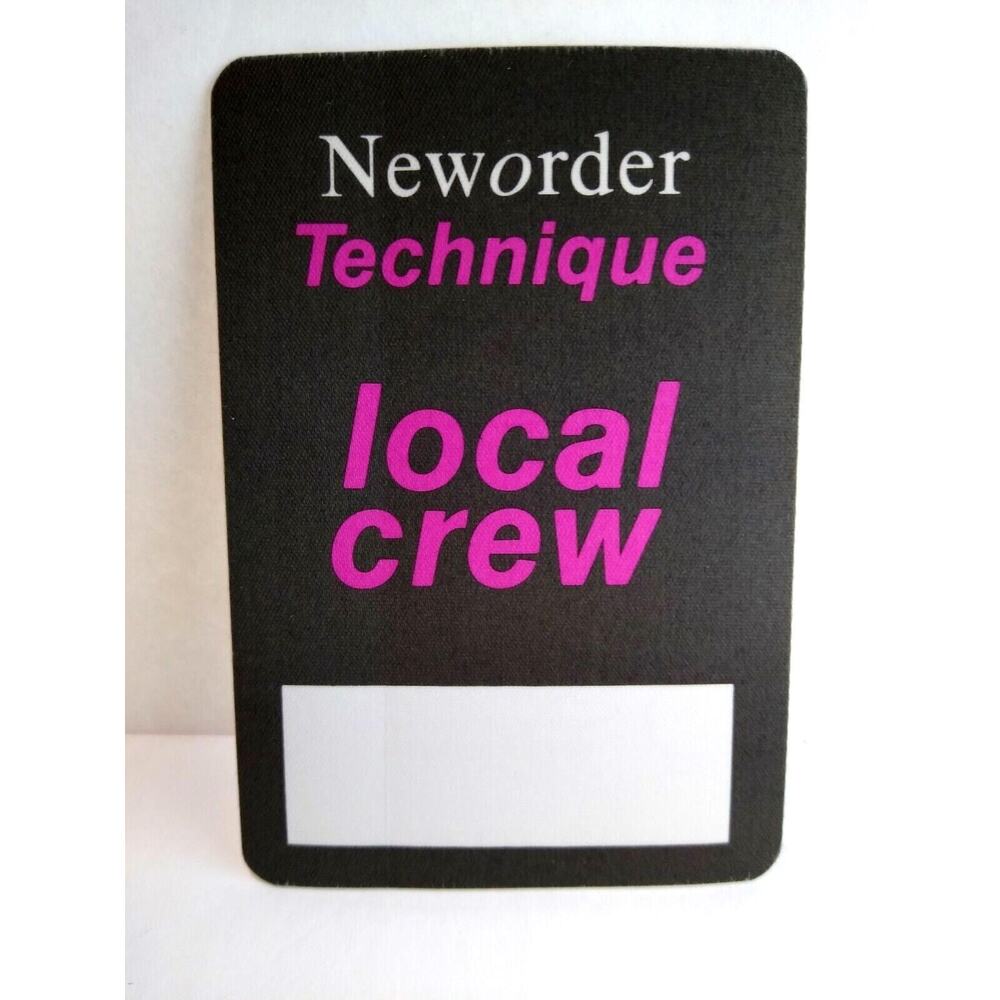 New Order Vintage Backstage Pass Original Technique Tour New Wave Joy Division